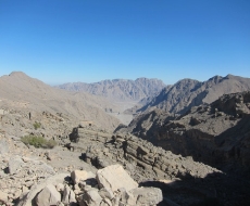 Bergtour im Oman.