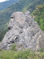 Gesicht im Felsen