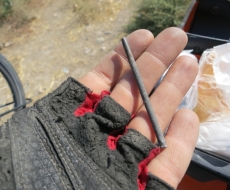 Stahlstift im Reifen