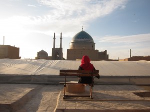 Abendstimmung auf dem Hoteldach